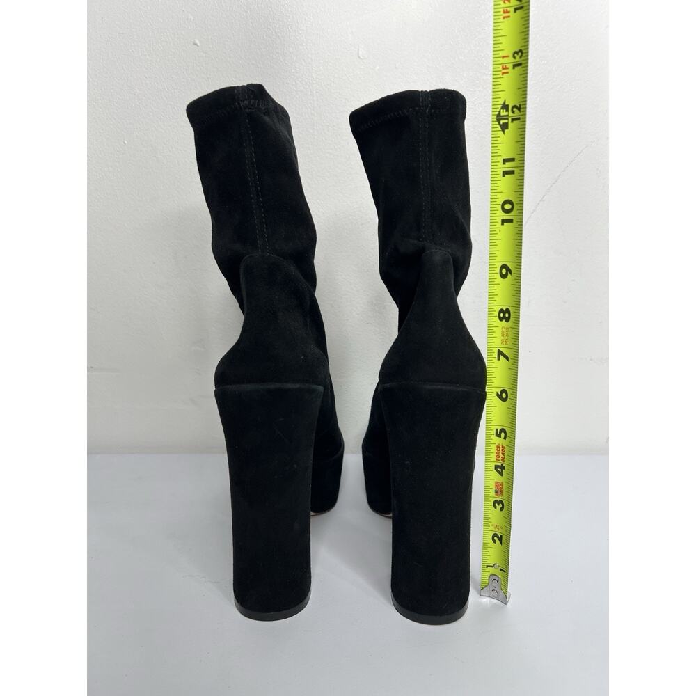 Stuart Weitzman Skyhigh Platform Boot Black Suede… - image 8